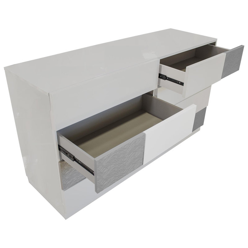 Lyset 55" 8 Drawer Dresser with Mirror Set 