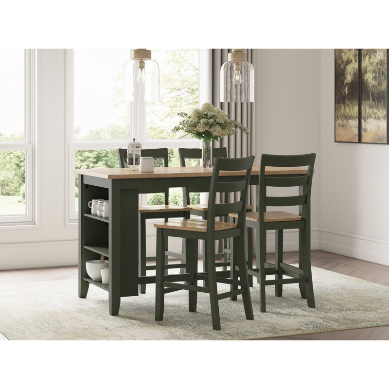 Gesthaven Counter Height Dining Table and Barstools, 5
