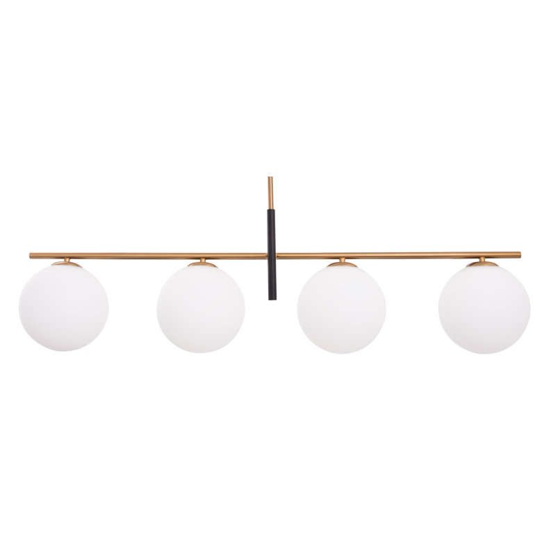 Gerane Modern Gold Linear 4 Light Chandelier