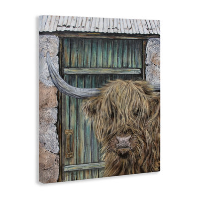«Highland Cow» par Barn Door Canvas, conception par Jean Plout