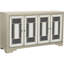 Armoire d'appoint 4 portes fumée et champagne