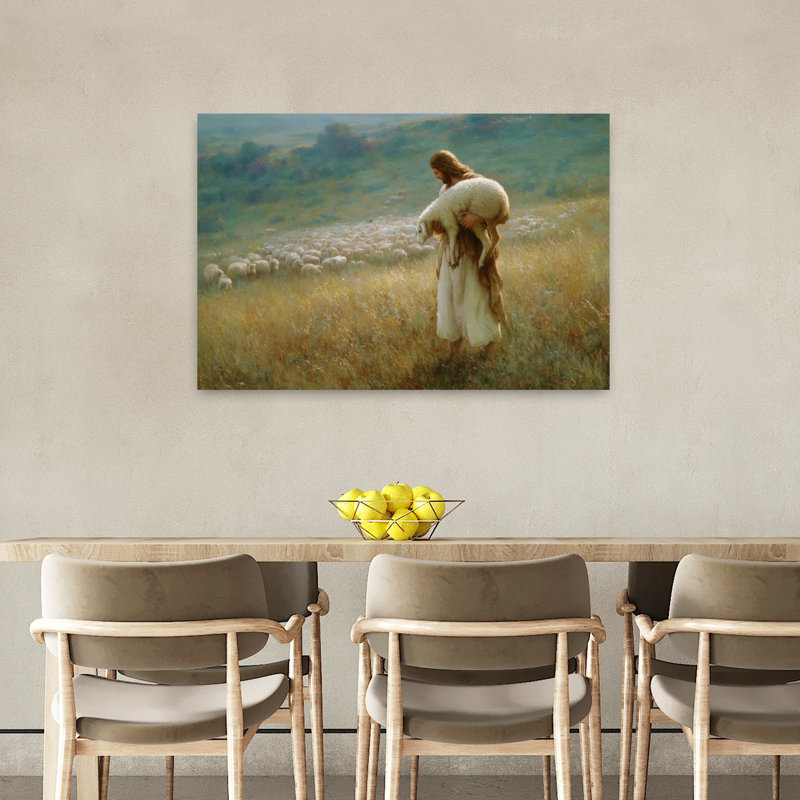 «Tendant His Flock I», reproduction d'art abstrait contemporain, H 24 po x l 36 po