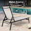 Ensemble de chaise longue empilable et inclinable en métal-1276534455