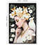 Toile à motif floral 24 x 36 pouces avec décoration murale imperméable pour salon et chambre à coucher