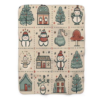 Snowman Time - 1 Piece Premium Blanket
