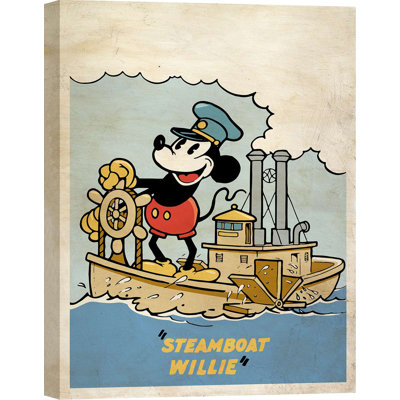 Wrapped Canvas Print: Eric Chestier, Steamboat Willie