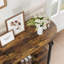 Console rectangulaire en bois massif brun-367998658