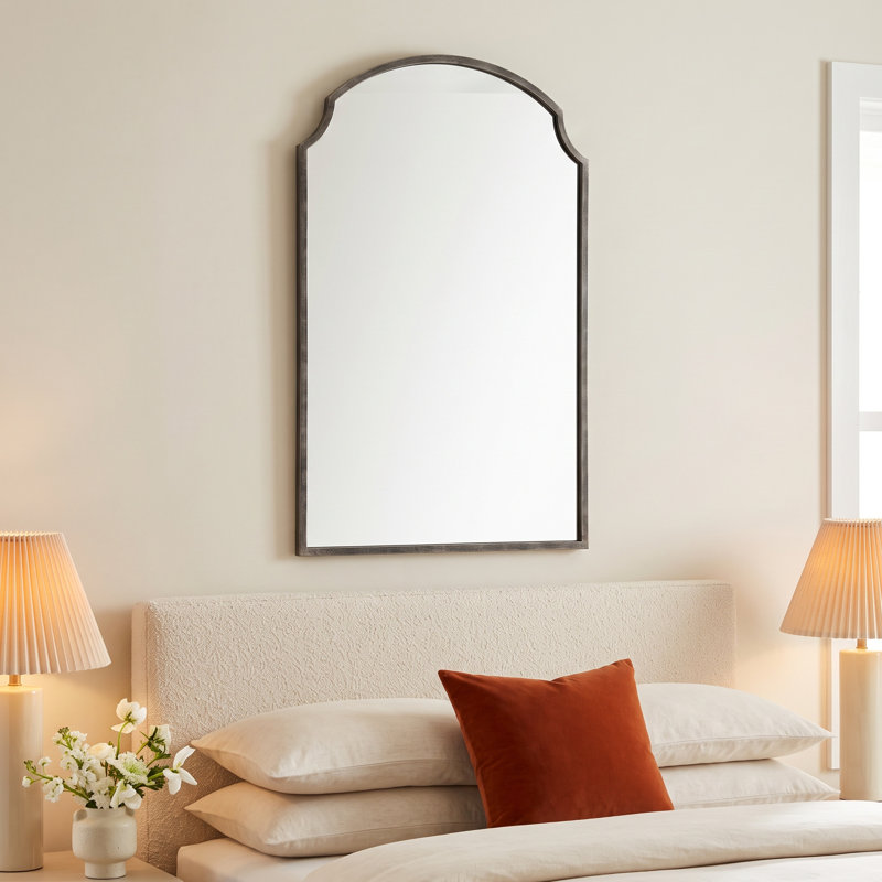 Keit Metal Flat Wall Mirror, Bronze