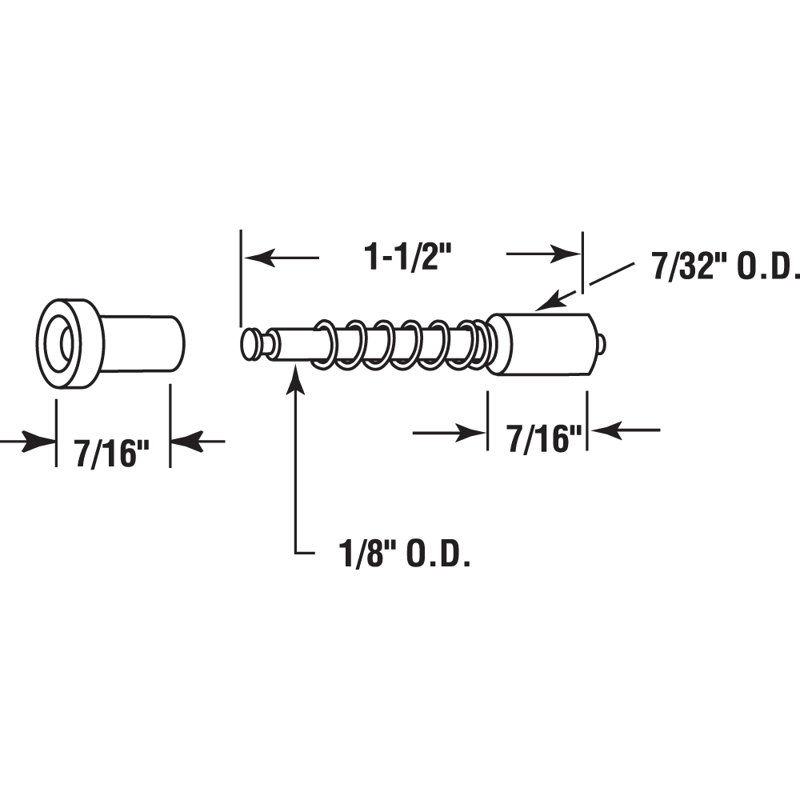 Window Screen Plunger Latch Diecast for 3/8 to 7/16 in. Frame