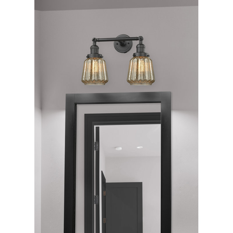 Ellerby 2 - Light Dimmable Vanity Light, Incandescent, Oil Rubbed Bronze, Mercury Plated