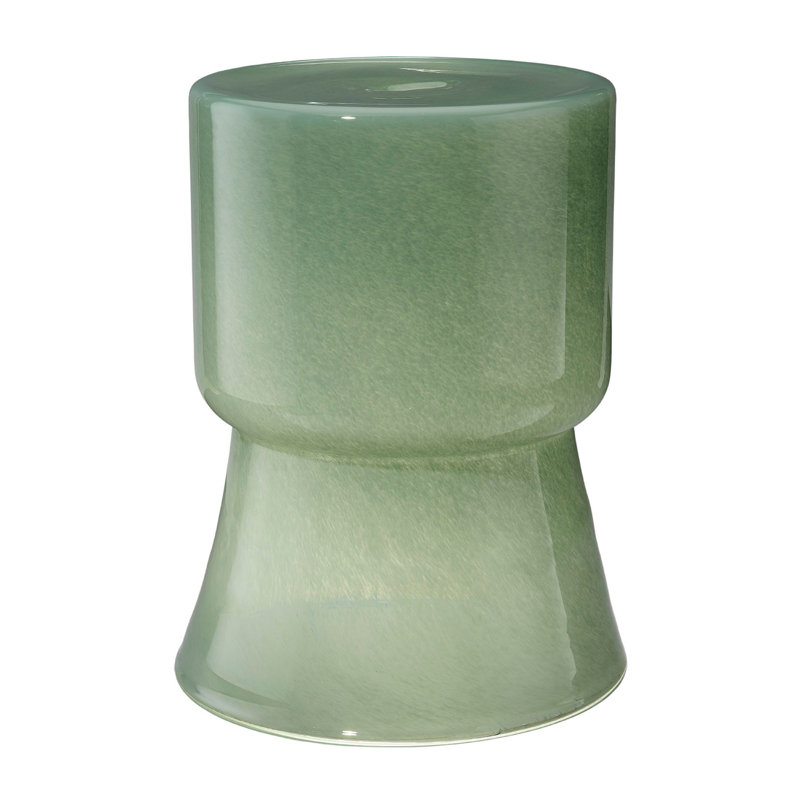 Tabouret de table de jardin Hery, sablier, verre sodo-lime bleu brillant, Vert