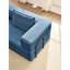 Canapé en L surdimensionné bleu rembourré en forme de L, conception modulaire, velours côtelé, mousse à haute densité, assemblage rapide en forme de 118,2 po, 6 coussins, lit convertible, élégant et confortable pour la maison-889592758