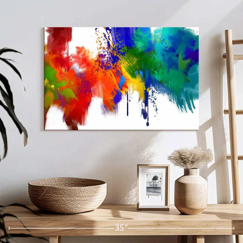 Avery Abstract Paint Splash, 16" H x 24" W