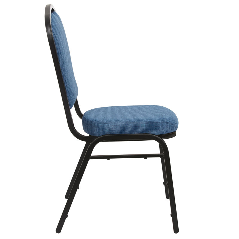Lila Fabric Stack Chair (2 Pack), Black, Blue