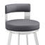 Tabouret de bar à hauteur de comptoir en acier inoxydable et pivotant Kevontae-454235643-454235636