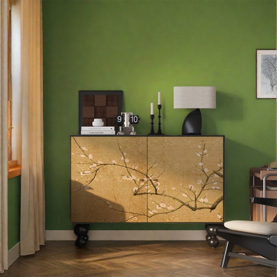 Armoire de rangement à deux portes en noyer