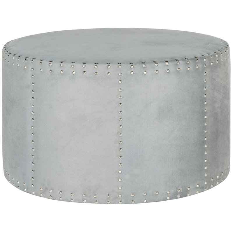 Upholstered Ottoman, Gray