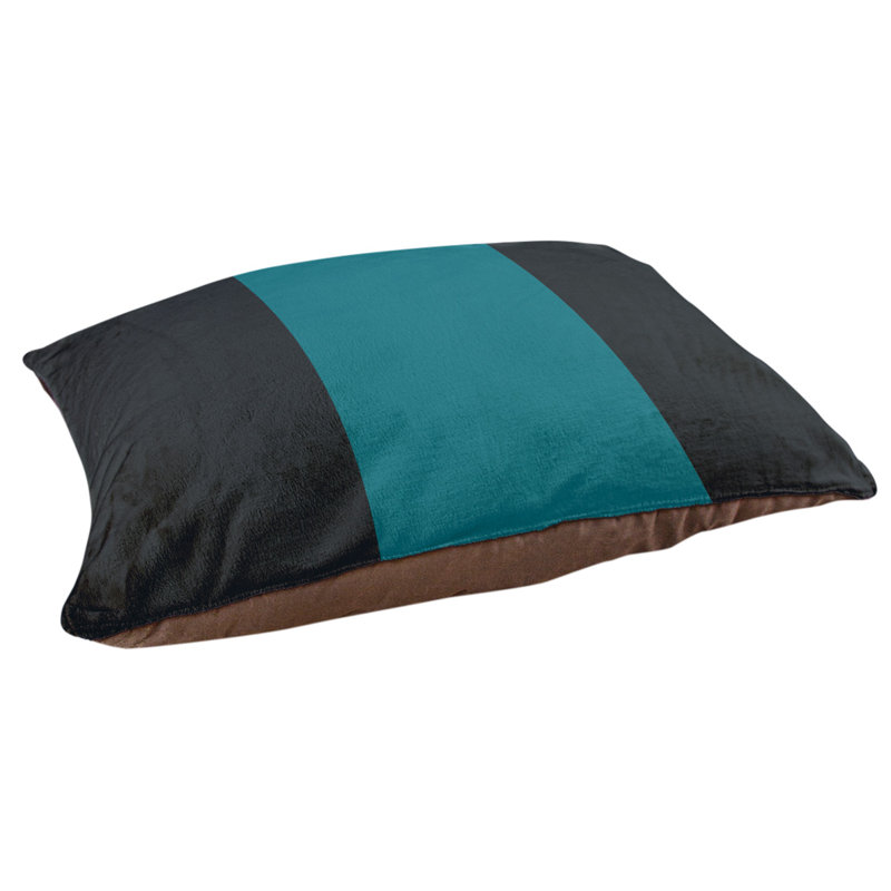 Polyester Pet Bed, Medium (28" W x 18" D x 6" H), Black/Teal