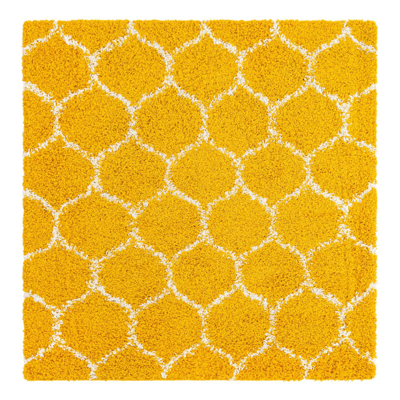Geometric Indoor Rug, Square 5'3"