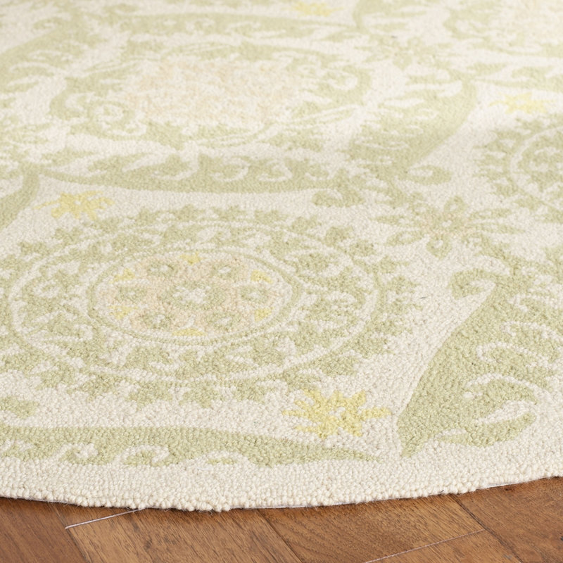 Hand Tufted Wool Rug, Round 5'6"