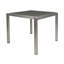 Table de salle à manger d'extérieur - Aluminium anodisé - Plateau en osier - Carré - Argent et - 35 po