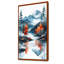 Blue Orange Blue and Orange Alpine Mountain Top Mist Ridge II – Rustic Framed Prints, Foggy Wall Decor-455421147-455421125