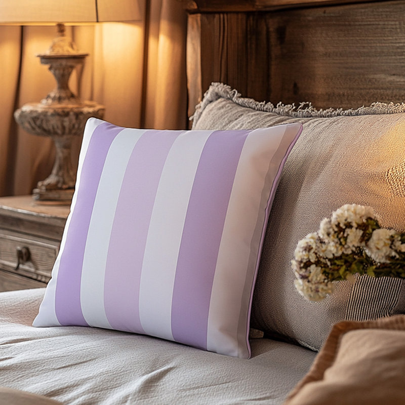 Gradient Stripe Throw Pillow