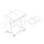 Chariot utilitaire Chariot à micro-ondes Chariot de cuisine Chariot d'ordinateur Une tablette coulissante Deux tablettes Coins arrondis mobiles sur roulettes