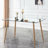 Glass Top Metal Base Credenza Desk