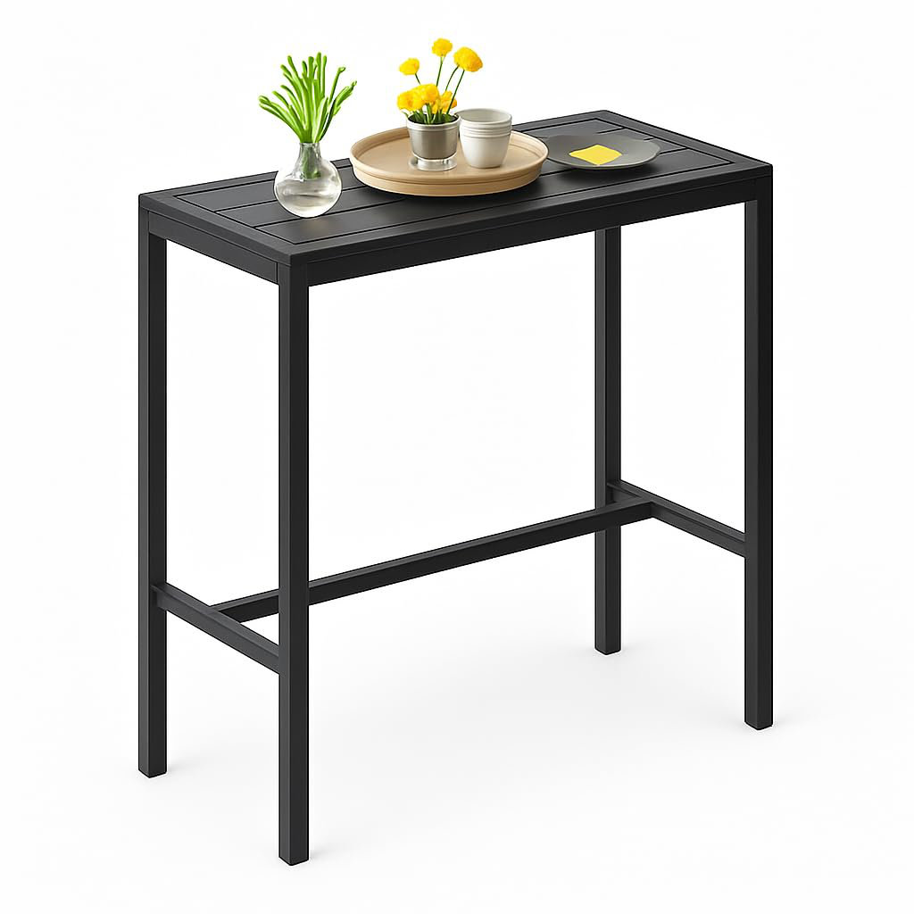 Ebern Designs 39-Inch Outdoor Bar Table, Rectangular Counter-Height ...