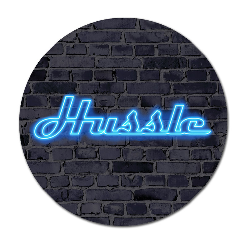 Hussle Print, 24" H x 24" W x 2.5" D