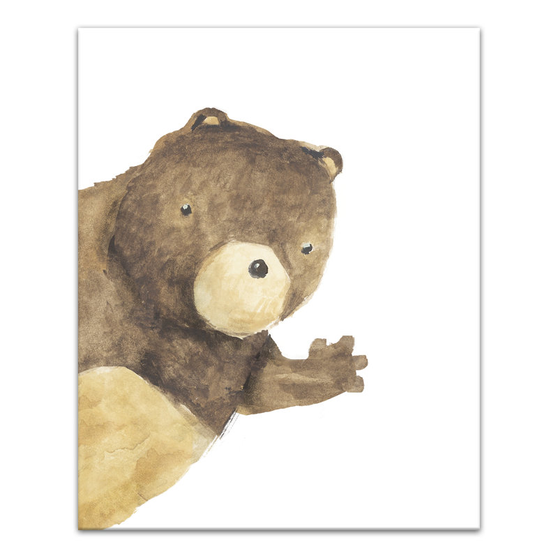 «Hello Bear Waving», reproduction sur toile, H 30 po x l 24 po