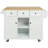 Kitchen Cart With Rubber Wood Drop-Leaf Countertop ,Cabinet Door Internal Storage Racks,Kitchen Island On 5 Wheels With Storage Cabinet And 3 Drawers For Dinning Room-756716096
