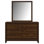 Commode 6 tiroirs Aakif et miroir noyer
