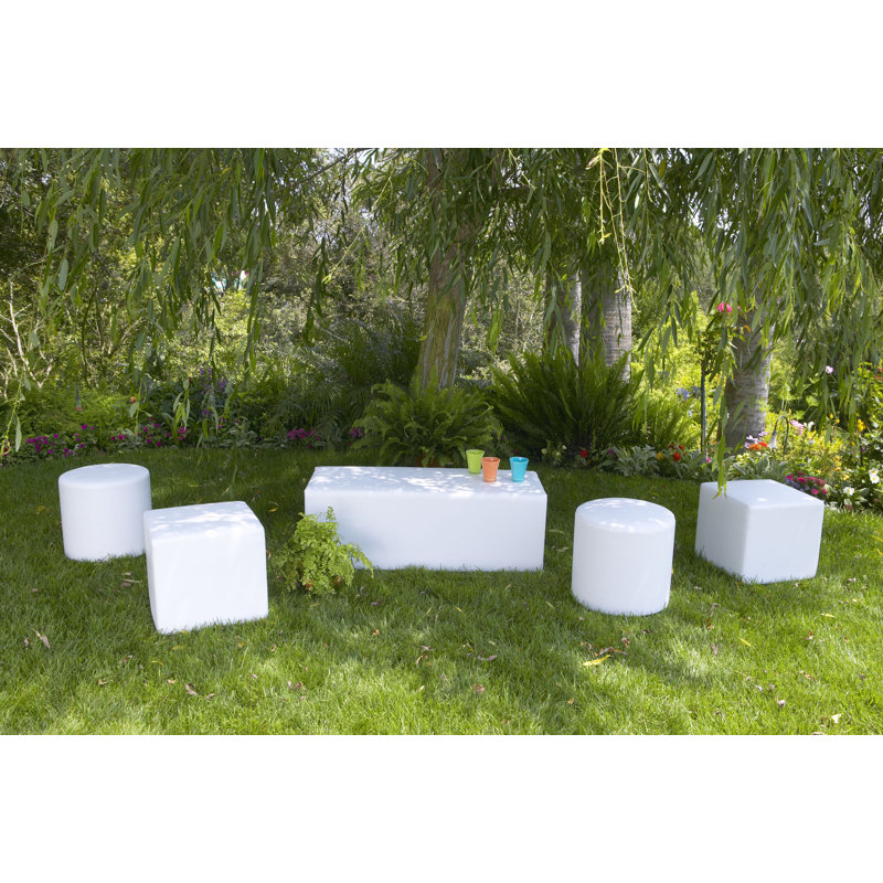 Dashes Rectangle Soft Seating, Chill White