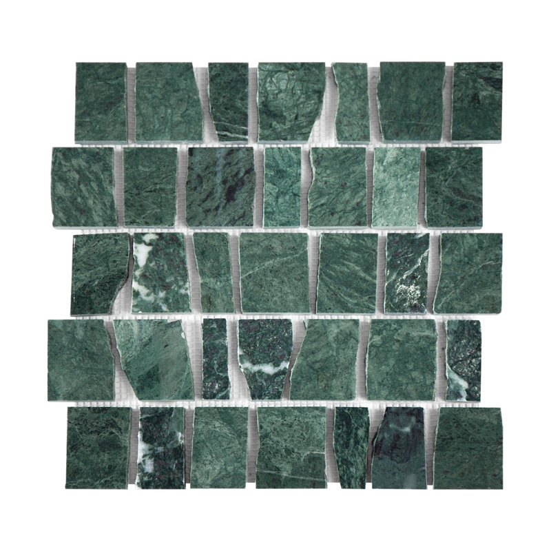 Carreau de mosaïque en marbre Verde Scarpa, Vert