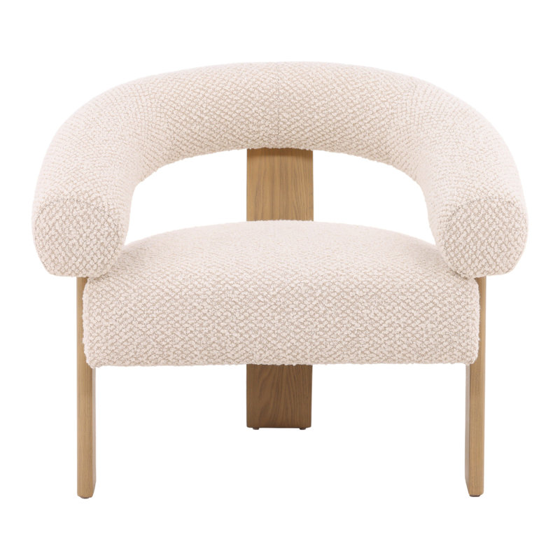 Frankie Polyester Occasional Chair, Cream, Cream
