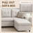 L-Shape 81" Wide Space-Saving Sleeper Sofa Upholstered Pull-Out Sofa Bed-685418713