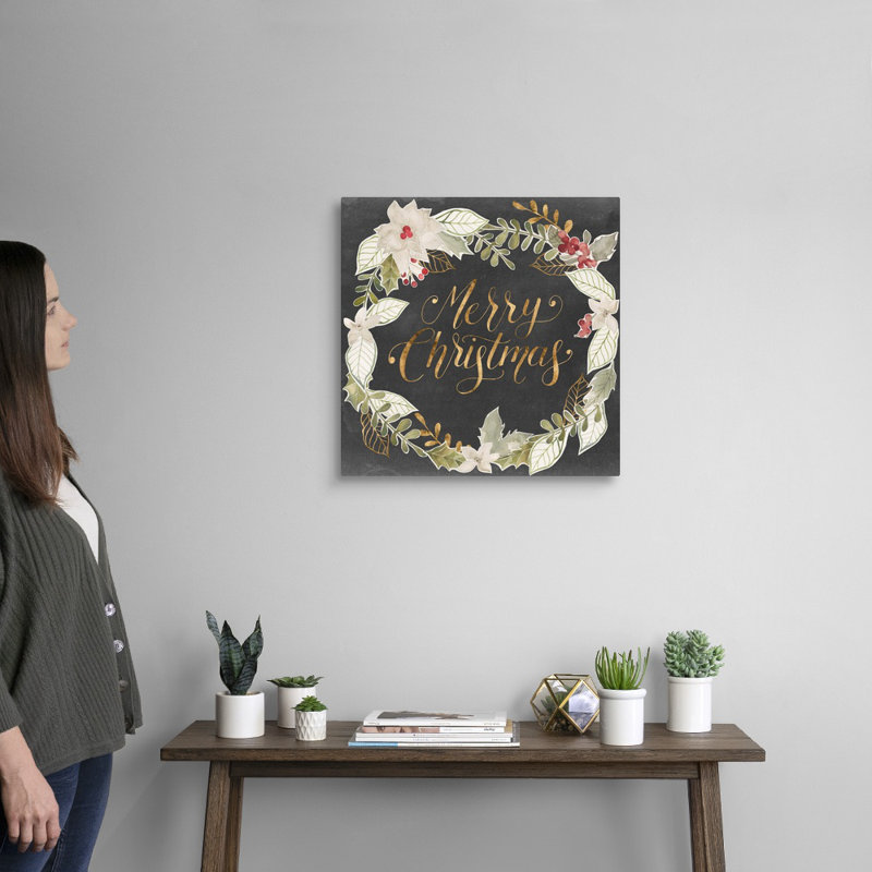 « Christmas » I par Grace Popp-impression d’art textuel sur toile, Toile tendue, H 20 po x l 20 po x P 1,25 po