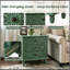 Table de chevet en bois sculpté avec 3 tiroirs, commode décorative en relief à volutes rétro, table de bout d'armoire de rangement pour le salon de la chambre à coucher, vert-1978156772