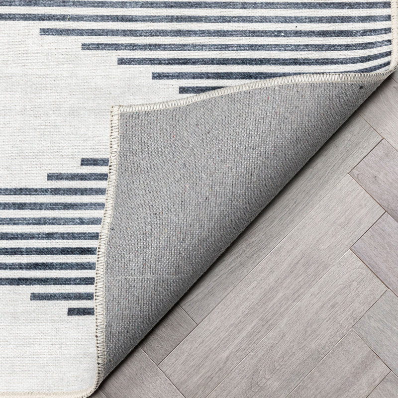 Apollo Diamond Weave 3'11" x 9'10" Gray Synthetic Area Rug
