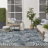 Alizay Floral Polypropylene Indoor/Outdoor Area Rug in White/Navy Blue-1225176346