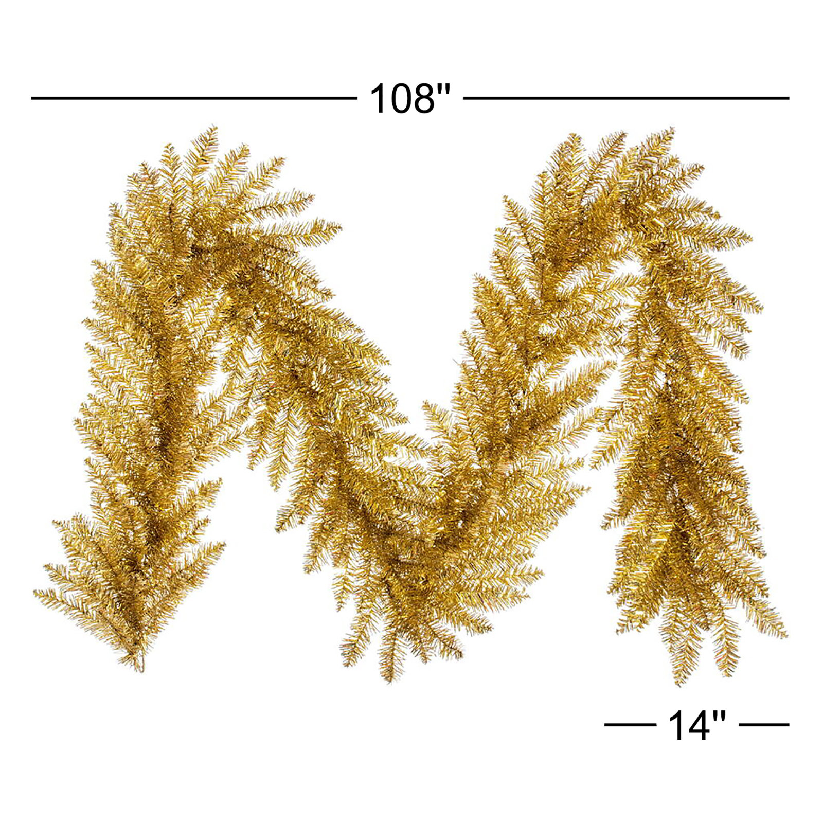 108" Gold Tinsel Garland
