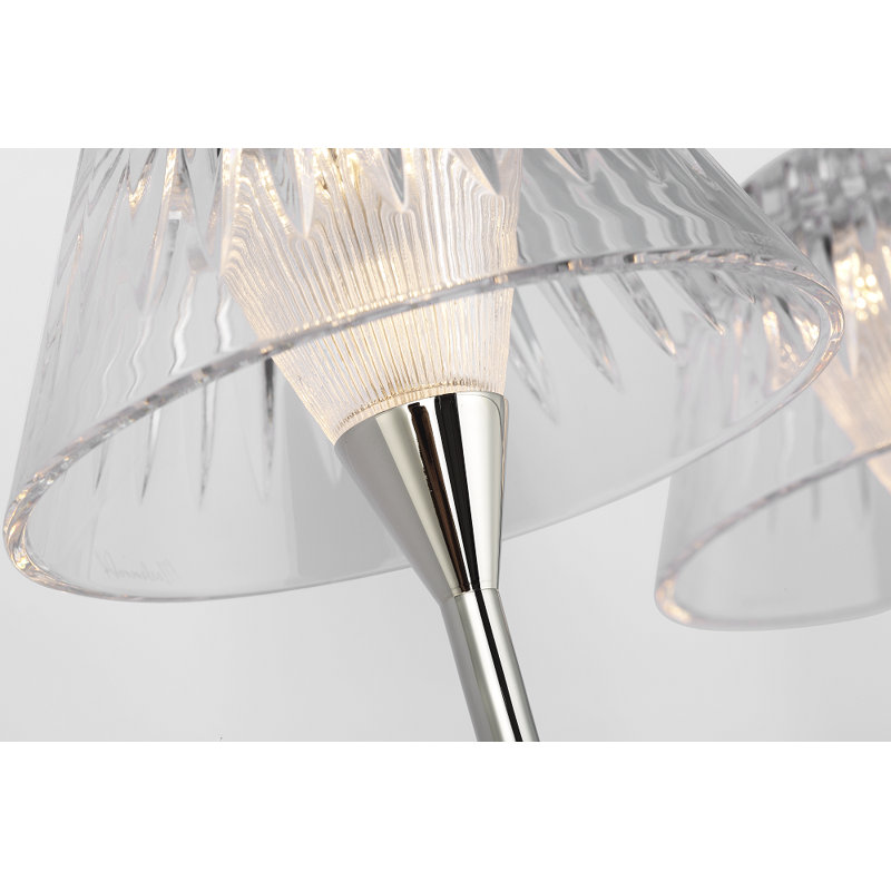 Waterford Blaze 19" 2 Light Tail Sconce with Clear Crystal, Polished Nickel