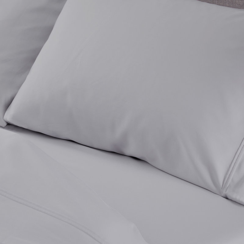 Bedgear Hyper-Cotton Sheet Set - Quick Dry - Breathable - Silky Smooth Sheets, Full Sheet Set with 2 Pillowcases, Light Gray