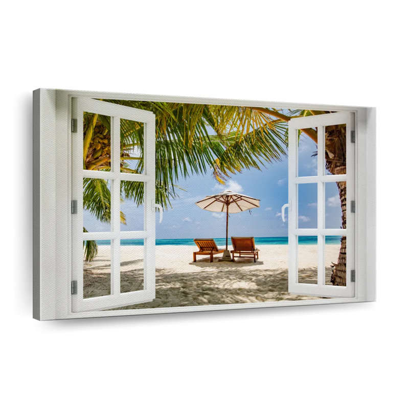 " Beach Window ", 20" H x 30" W