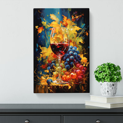 Wine Expressionism - Wrapped Canvas