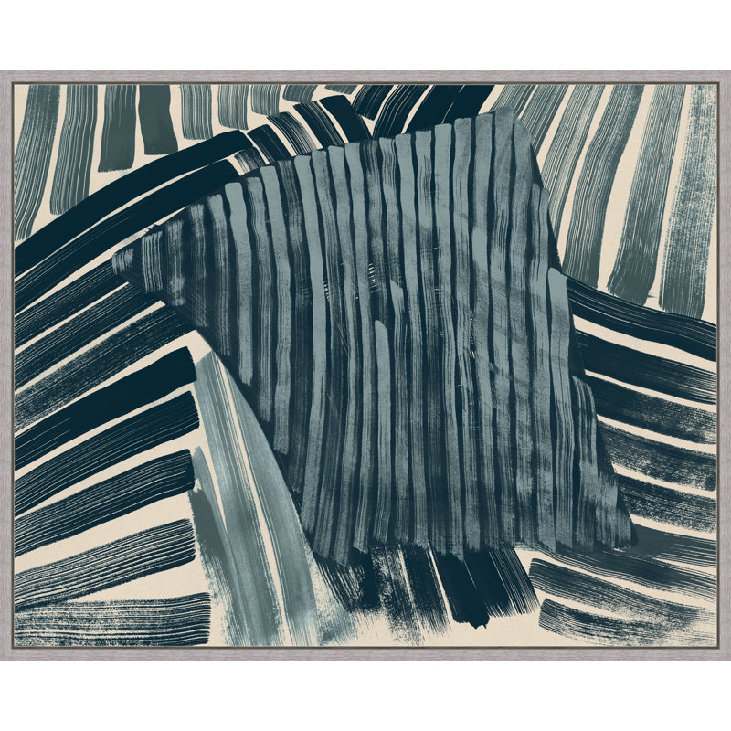 «Abstracted Wave 1» par Thom Filicia, peinture sur toile à cadre flottant