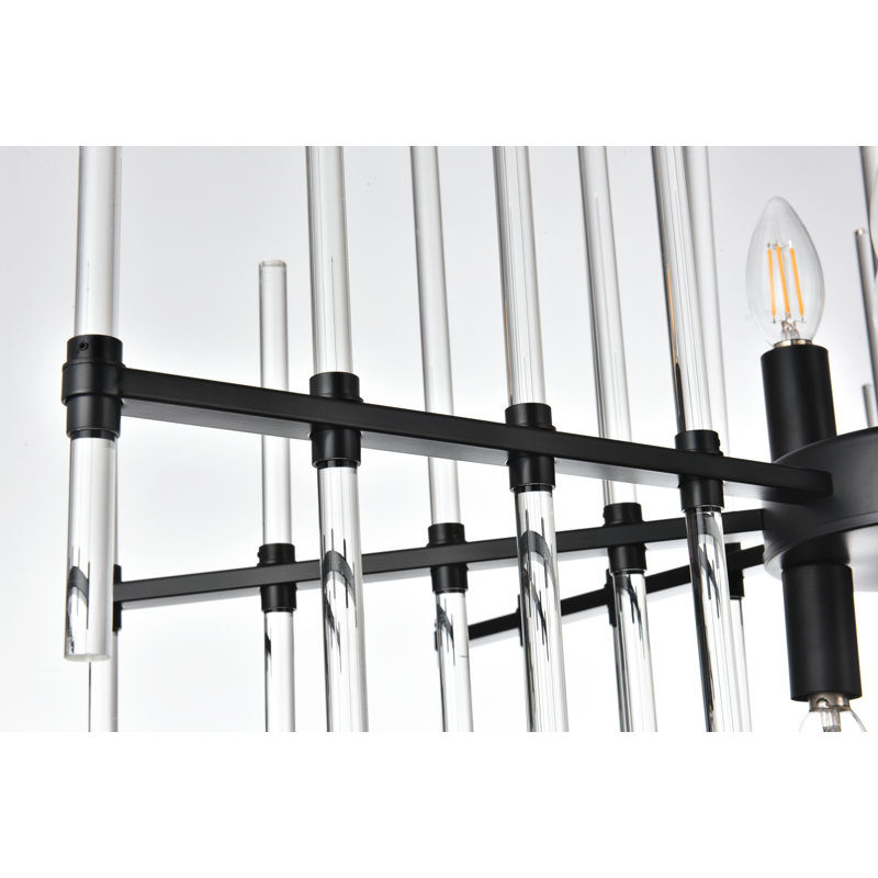 Francene 8 - Light Unique/Statement Pendant, Black