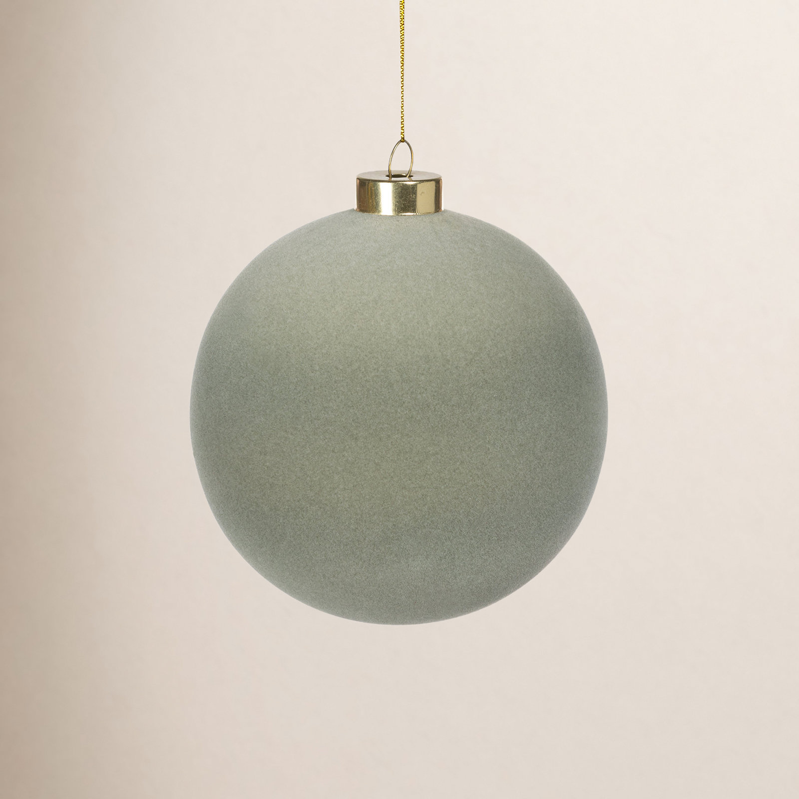 5'' Glass Ball Ornament, Green, 5"H x 4.75"W x 4.75"D